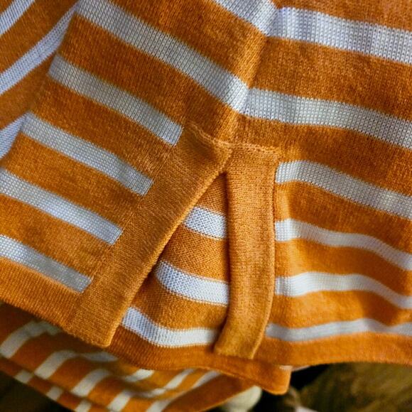 ST. John Sport SzSm Wool blend top. Orange n White. Drawstrings crossed. Luxury - Picture 11 of 16